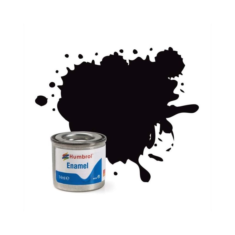 Humbrol Enamel No.201 Black Metallic (14ml) AA6392