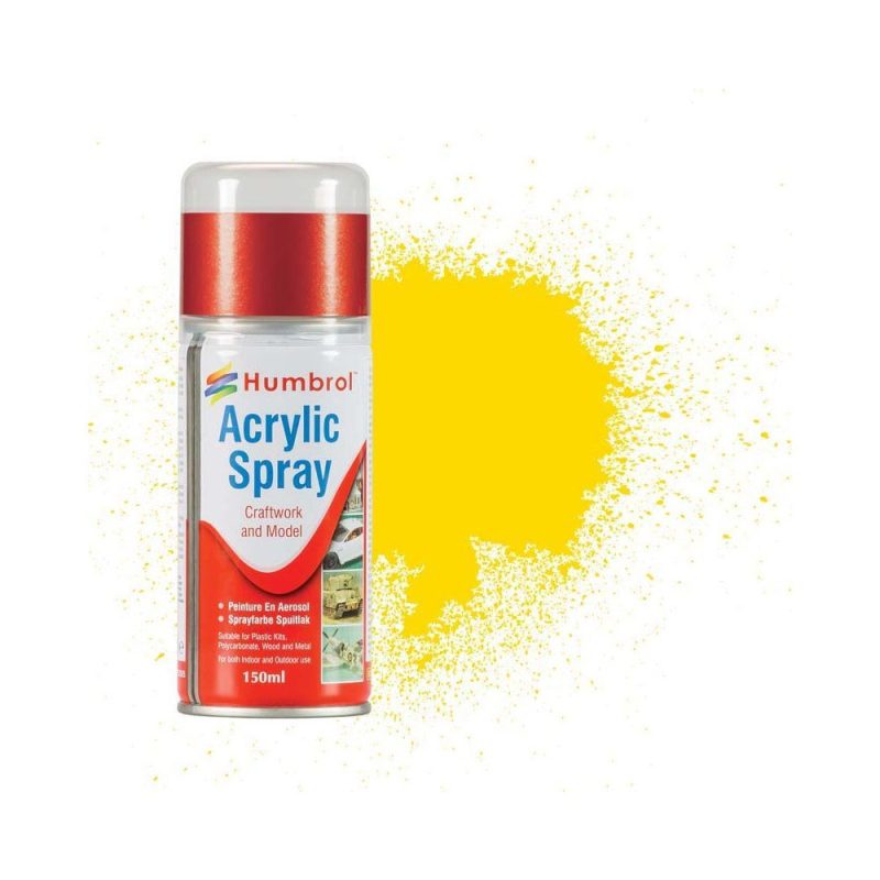 Humbrol No 69 Yellow Spray Can (150ml) AD6069