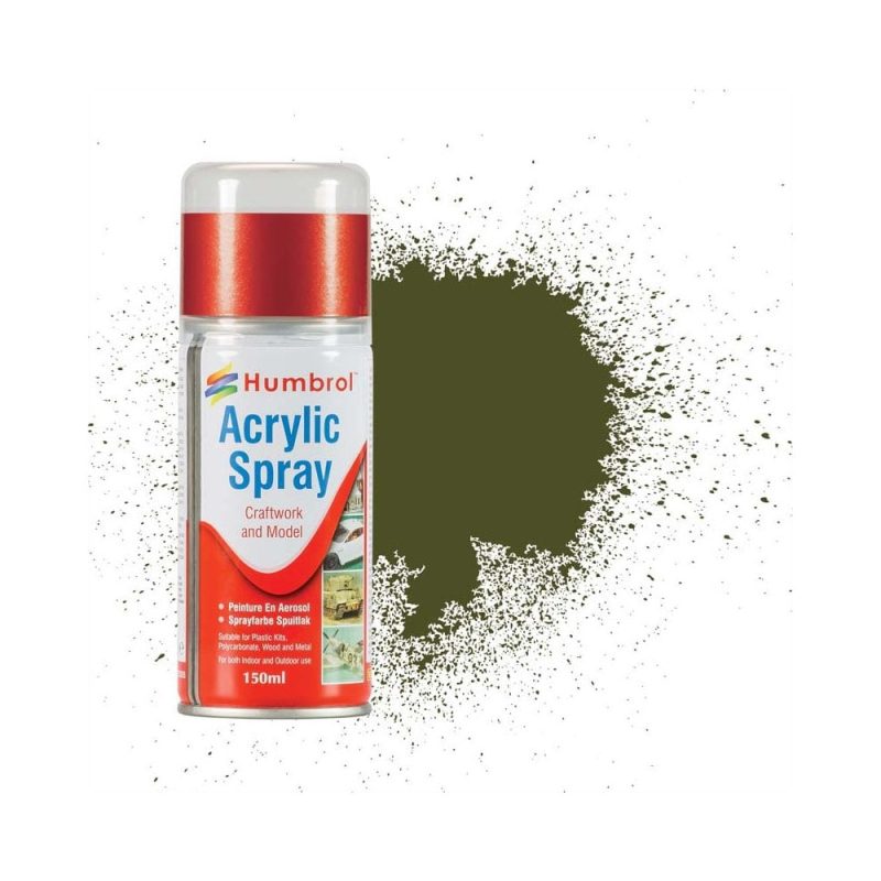 Humbrol No 155 Olive Drab Matt Spray Can (150ml) AD6155
