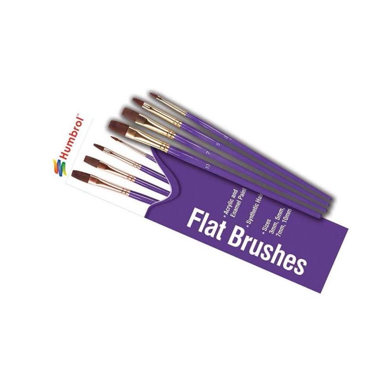 Humbrol Brush Pack Flat Brushes Synthetic AG4305