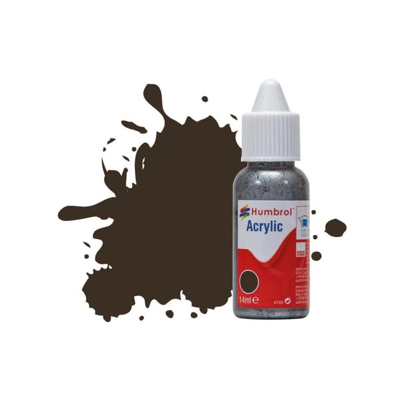Humbrol Acrylic No 10 Service Brown Gloss (14ml) DB0010