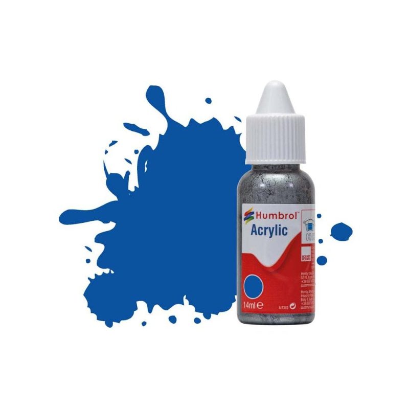 Humbrol Acrylic No 14 French Blue Gloss (14ml) DB0014