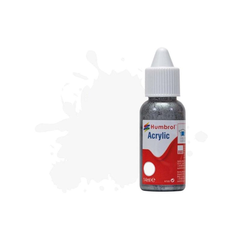 Humbrol Acrylic No 22 White Gloss (14ml) DB0022