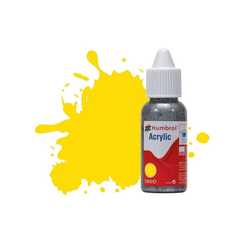 Humbrol Acrylic No 69 Yellow Gloss (14ml) DB0069