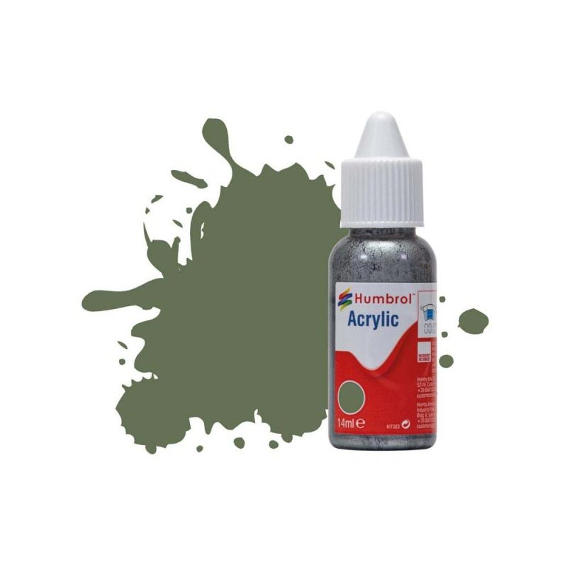 Humbrol Acrylic No 102 Army Green Matt (14ml) DB0102