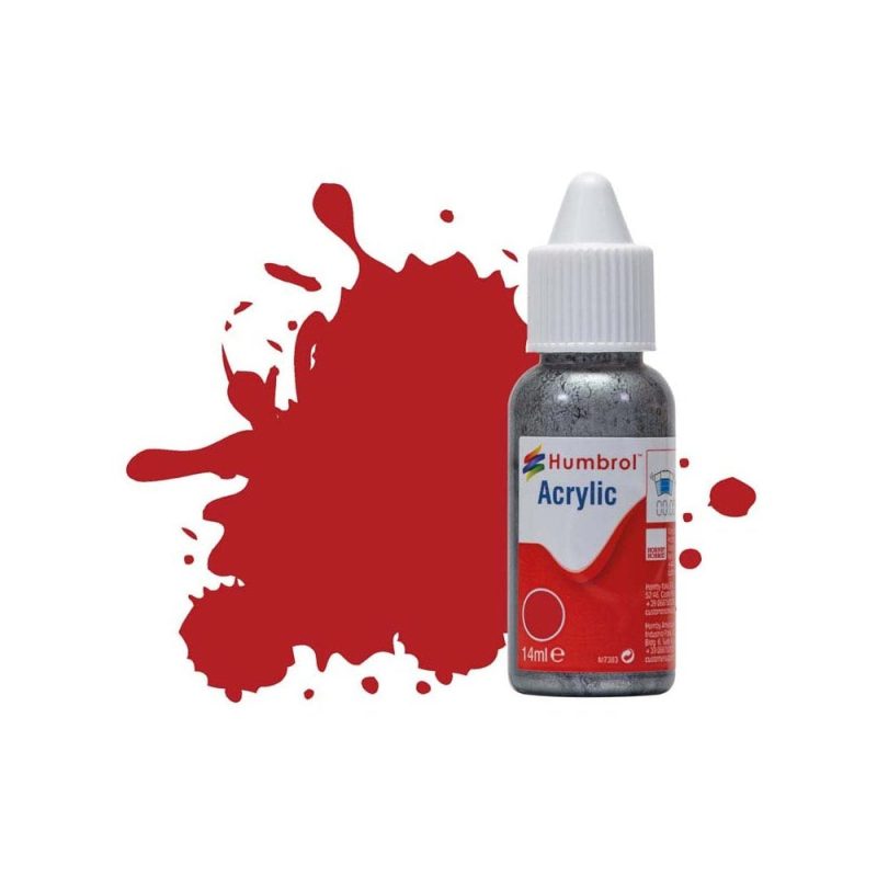 Humbrol Acrylic No 153 Insignia Red Matt (14ml) DB0153