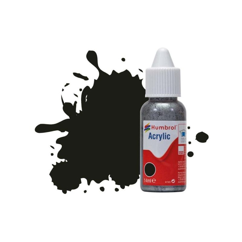 Humbrol Acrylic No 163 Dark Green Satin (14ml) DB0163