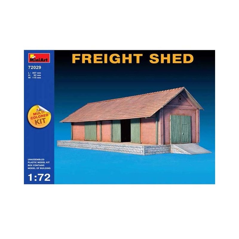 Miniart Freight Shed Multi Coloured Kit (1/72) 72029