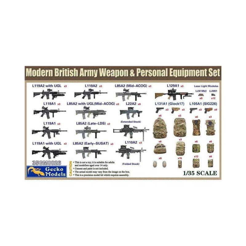 Gecko Models British Army Weapon & Personal Equipment Set (1/35) 35GM0026