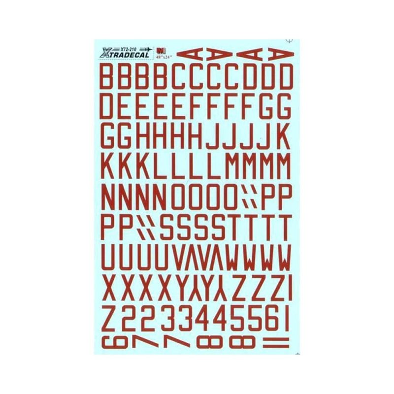 1/72 RAF WWII Dull Red Bomber Code Letters Xtradecal X72210