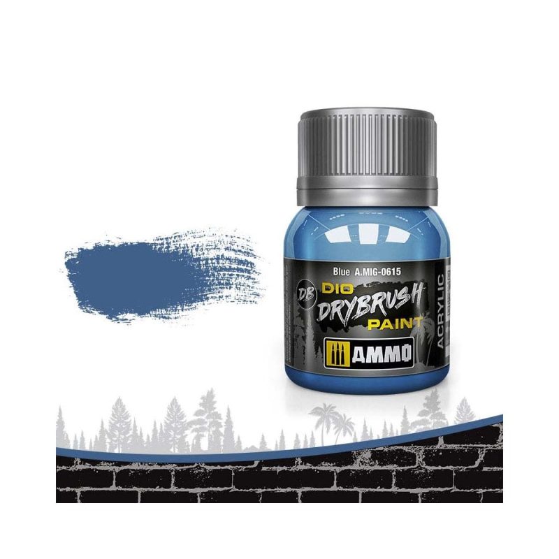 40ml Blue Dio Dry Brush Paint Ammo A.MIG-0615