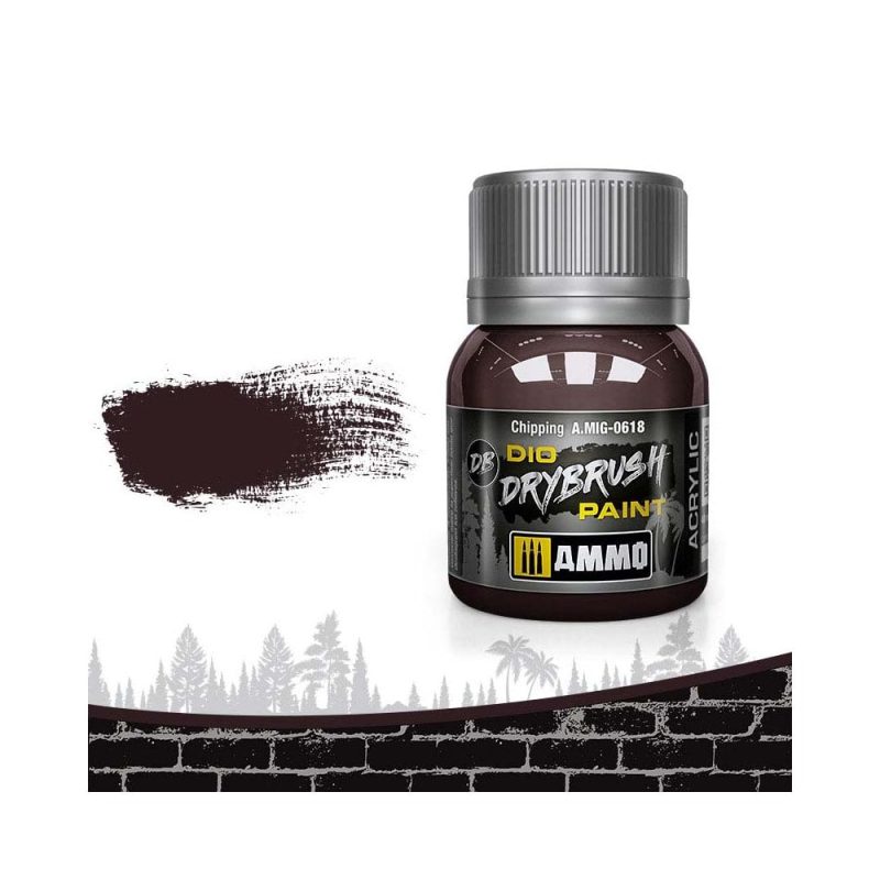40ml Chipping Dio Dry Brush Paint Ammo A.MIG-0618