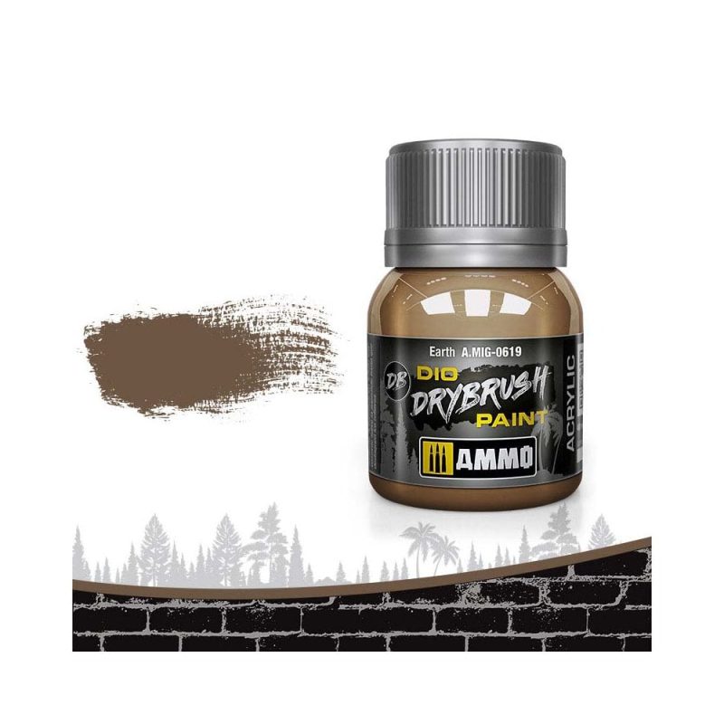 40ml Earth Dio Dry Brush Paint Ammo A.MIG-0619