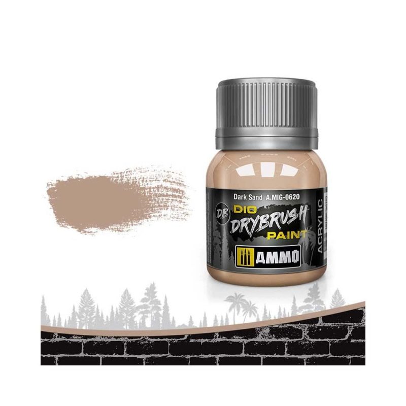 40ml Dark Sand Dio Dry Brush Paint Ammo A.MIG-0620