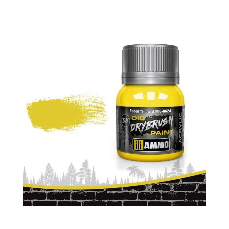 40ml Faded Yellow Dio Dry Brush Paint Ammo A.MIG-0624