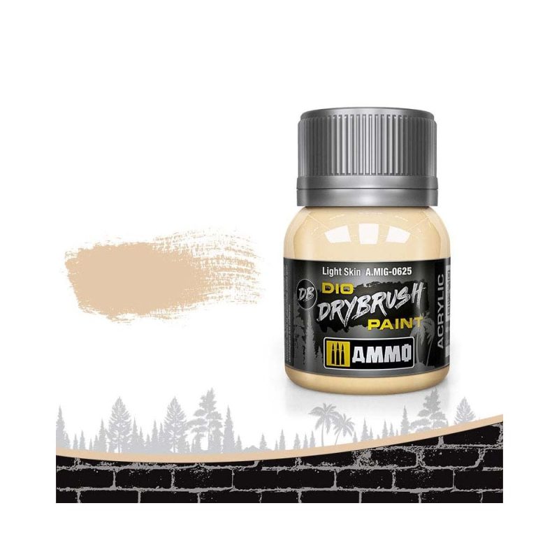 40ml Light Skin Dio Dry Brush Paint Ammo A.MIG-0625