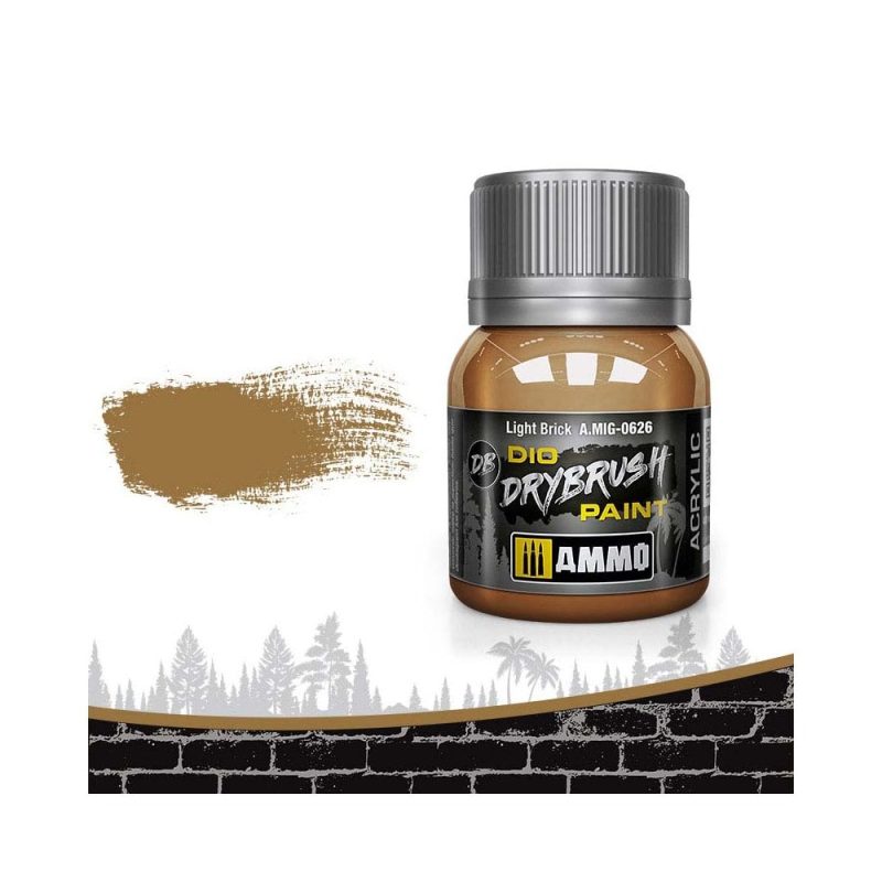 40ml Light Brick Dio Dry Brush Paint Ammo A.MIG-0626