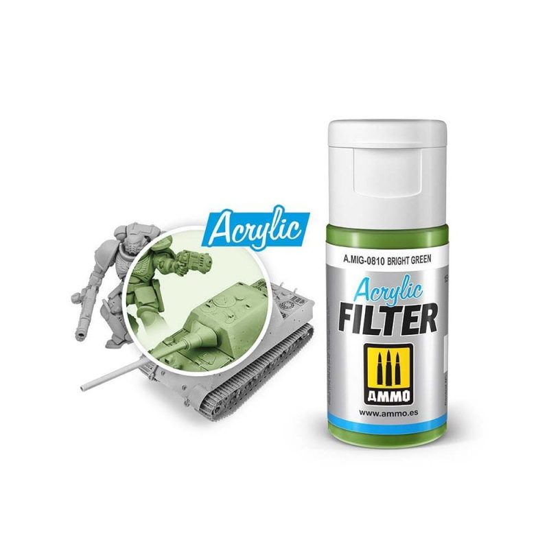 ACRYLIC FILTER Bright Green Ammo A.MIG-0810