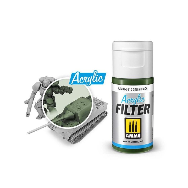 ACRYLIC FILTER Green Black Ammo A.MIG-0815