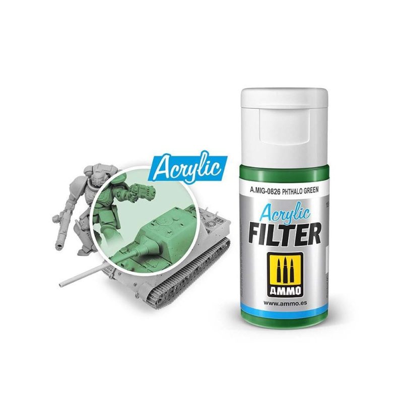 ACRYLIC FILTER Phthalo Green Ammo A.MIG-0826