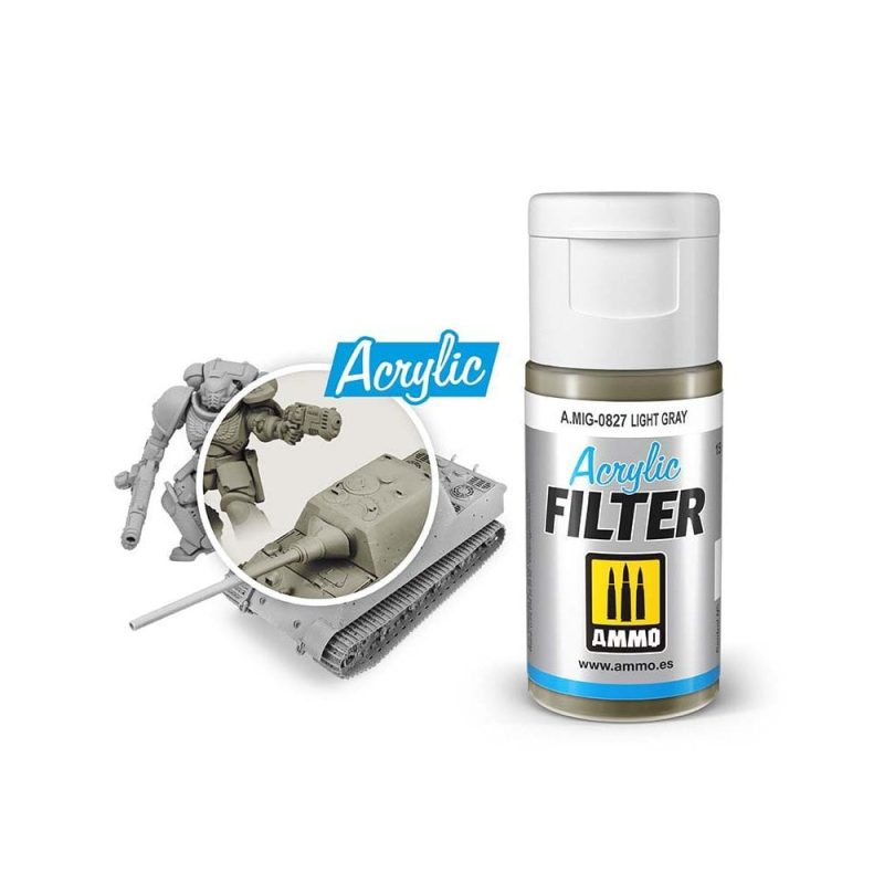 ACRYLIC FILTER Light Gray Ammo A.MIG-0827