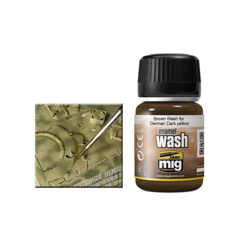 35ml Brown Wash For German Dark Yellow Ammo A.MIG-1000