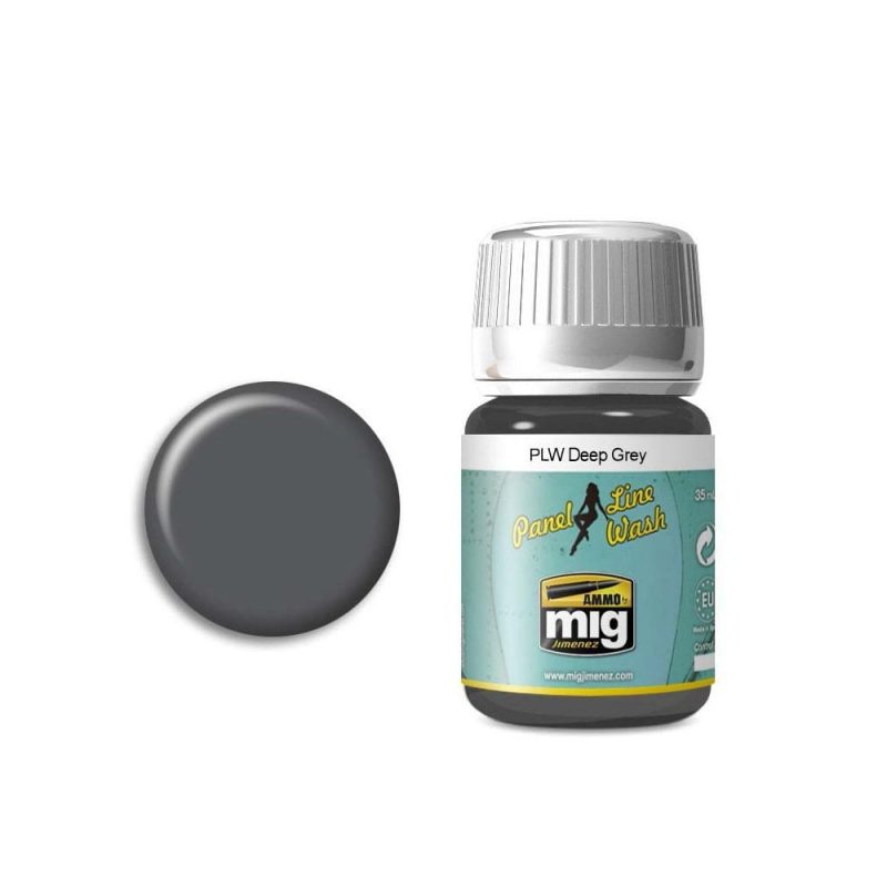 35ml Deep Grey Panel Line Wash Ammo A.MIG-1602