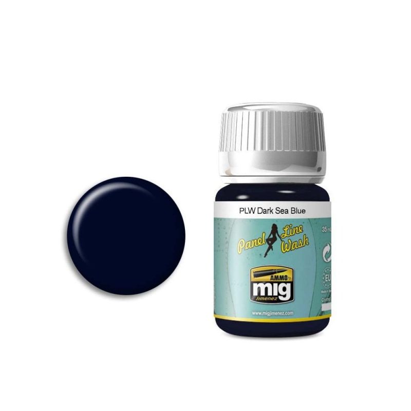 35ml Dark Sea Blue Panel Line Wash Ammo A.MIG-1603