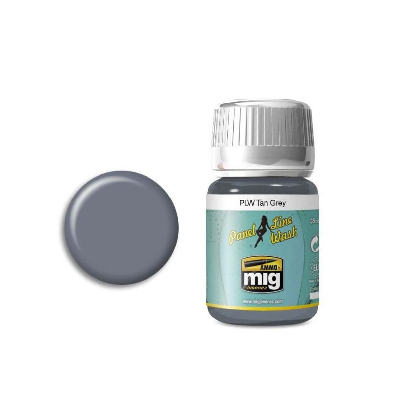 35ml Tan Grey Panel Line Wash Ammo A.MIG-1610