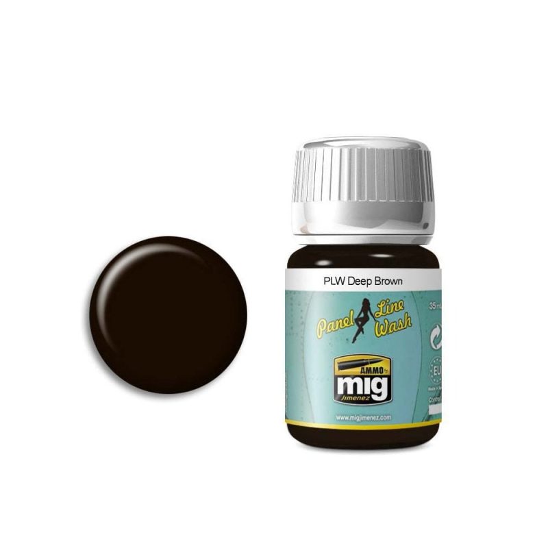35ml Deep Brown Panel Line Wash Ammo A.MIG-1618