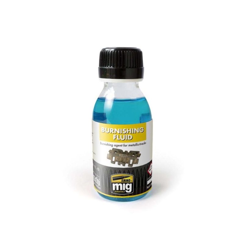 100ml Metal Tracks Burnishing Fluid Ammo A.MIG-2020