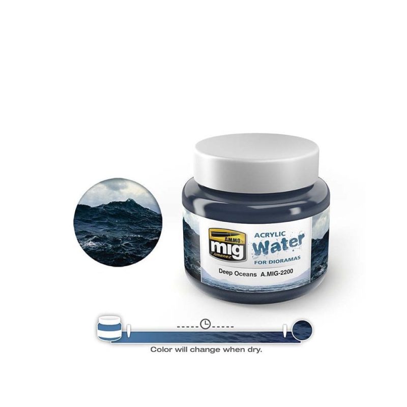 250ml Deep Oceans - Acrylic Water Ammo A.MIG-2200