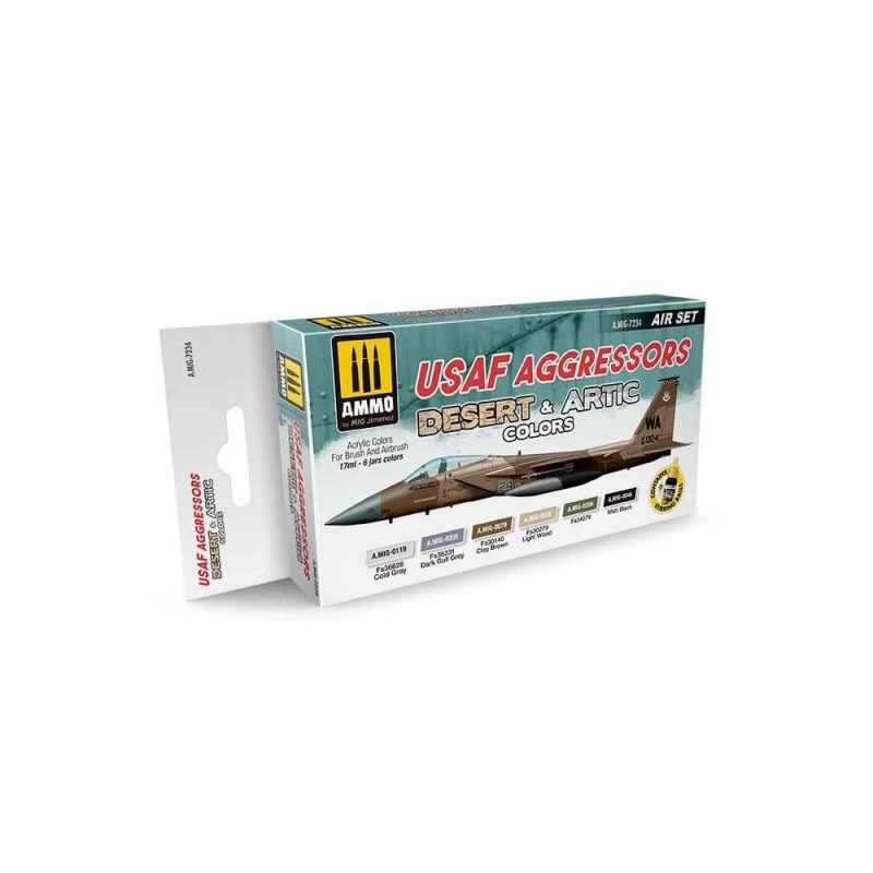 USAF Aggressor Desert & Artic Colours Set Ammo A.MIG-7234