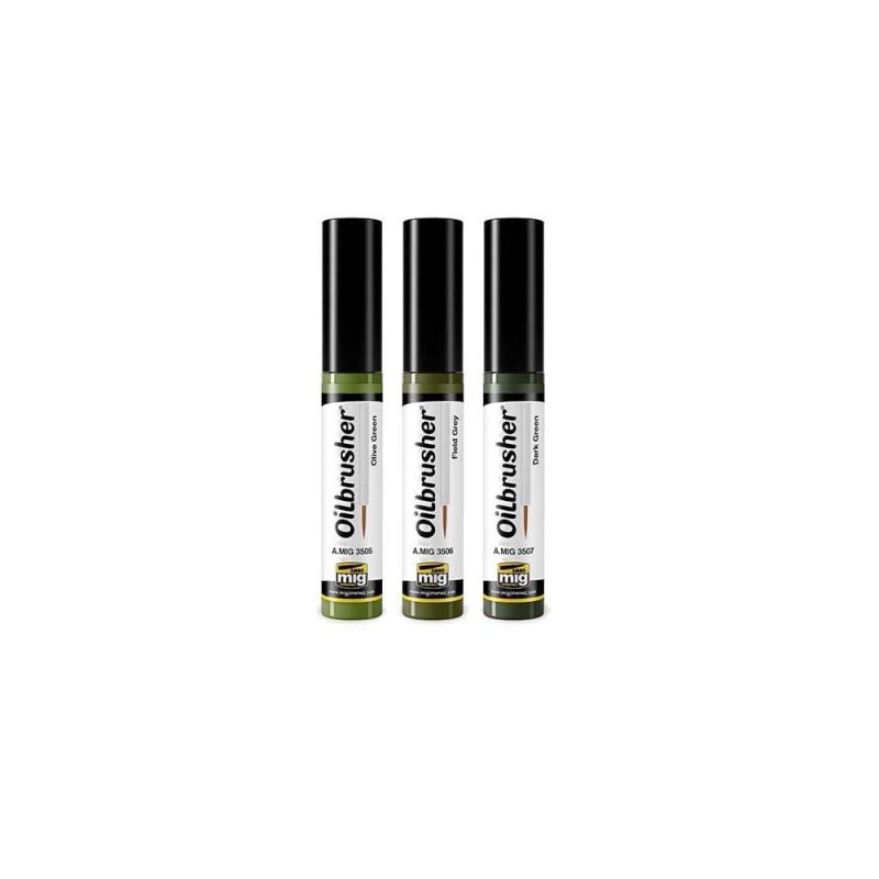Oilbrusher Green Tones Set Ammo A.MIG-7502