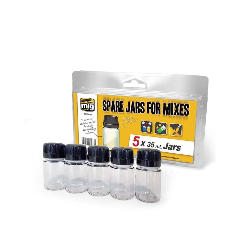 Spare Jars For Mixes (5 X 35 Ml Jars) Ammo A.MIG-8033