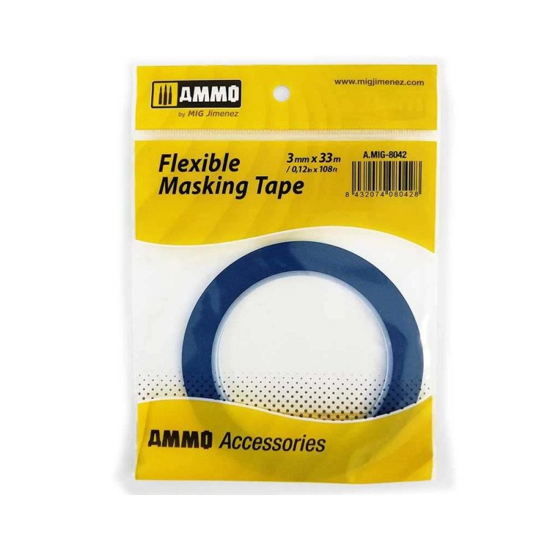 3mm x 33m Flexible Masking Tape Ammo A.MIG-8042