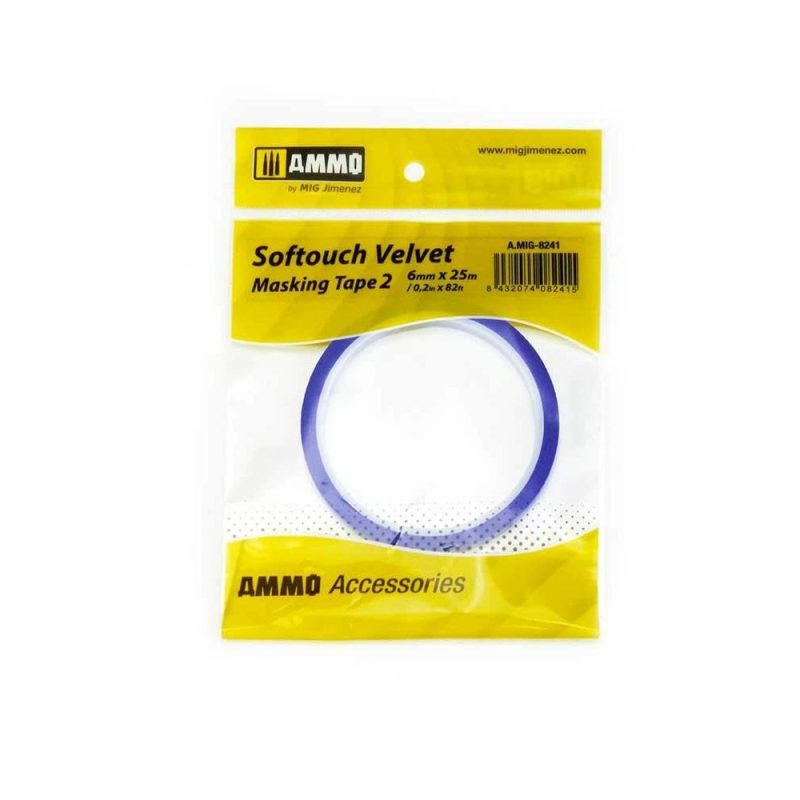 Softouch Velvet Masking Tape #2 (6mm x 25m) Ammo A.MIG-8241