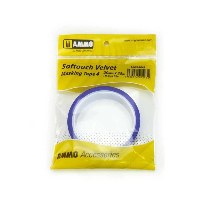Softouch Velvet Masking Tape #4 (20mm x 25m) Ammo A.MIG-8243