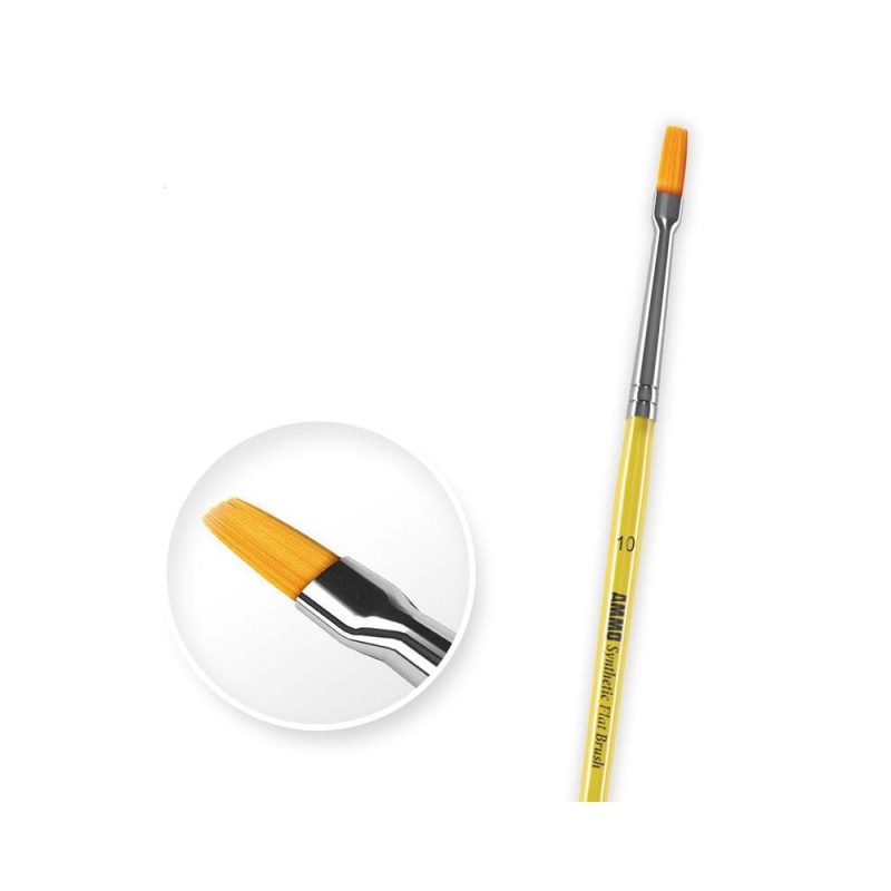 10 Synthetic Flat Brush Ammo A.MIG-8622