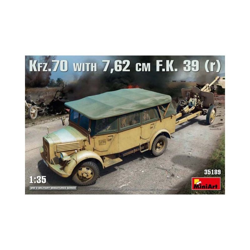 Miniart Kfz.70 Truck with 7.62 cm F.K. 39 (1/35) 35189