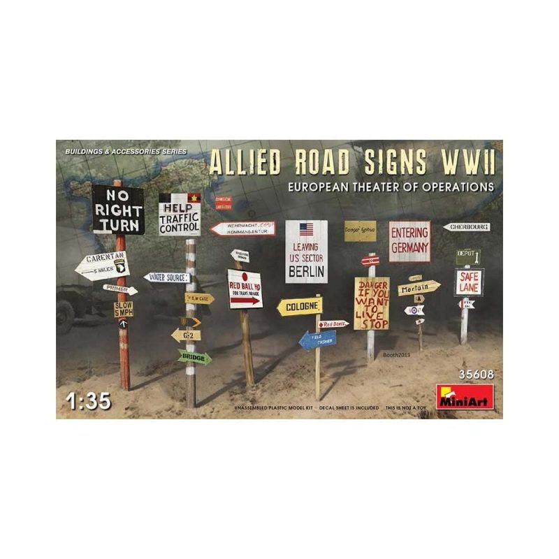 Miniart Allied Road Signs - European WWII (1/35) 35608