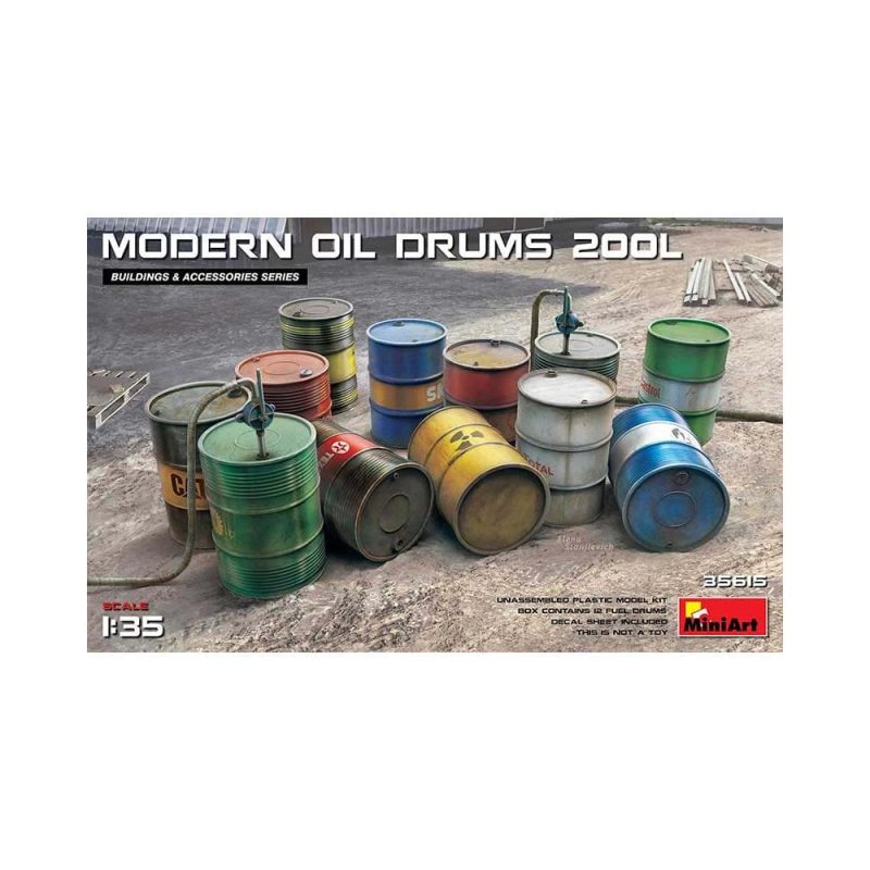 Miniart Modern Oil Drums (200l) (1/35) 35615
