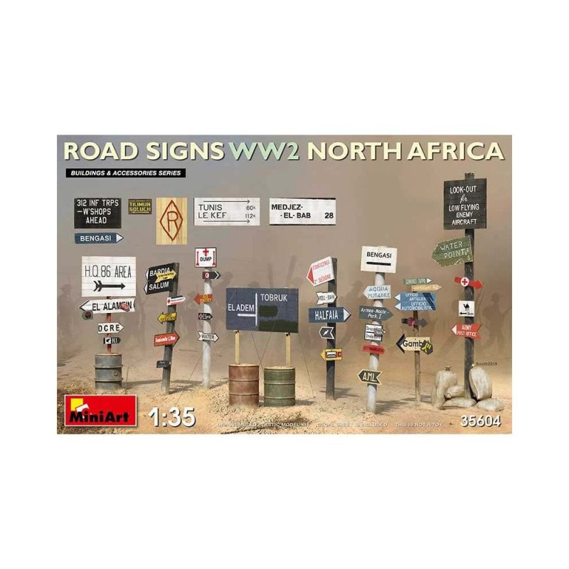 Miniart Road Signs WWII (N. Africa) (1/35) 35604