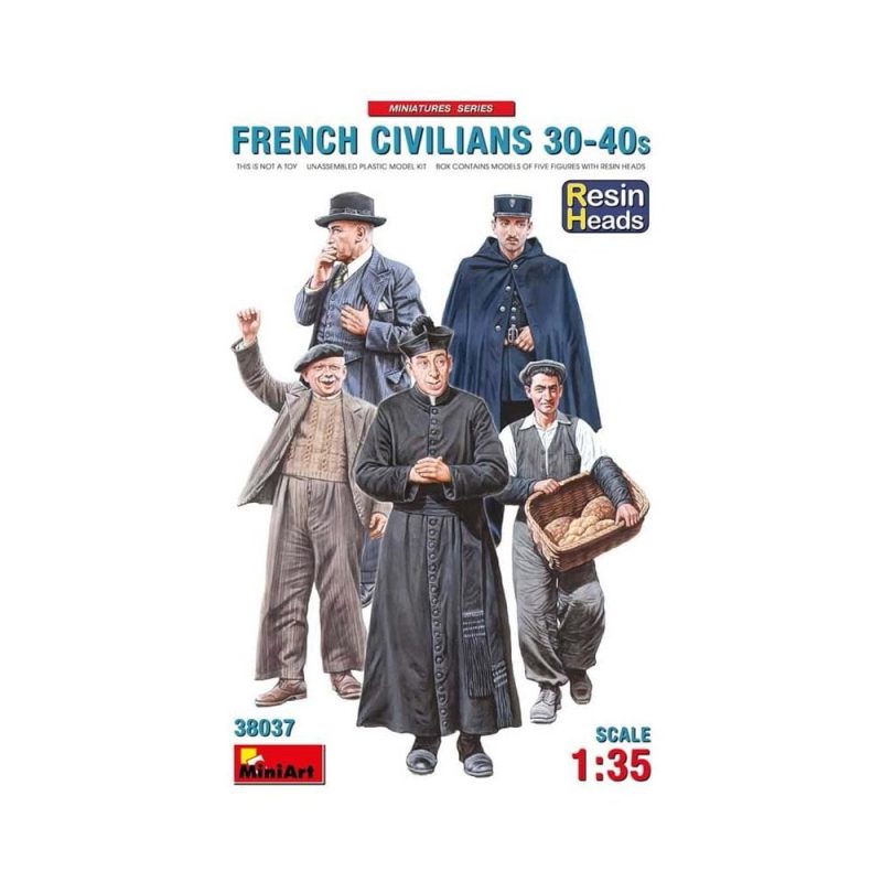 Miniart French Civilians 30-40s (Resin Head) (1/35) 38037