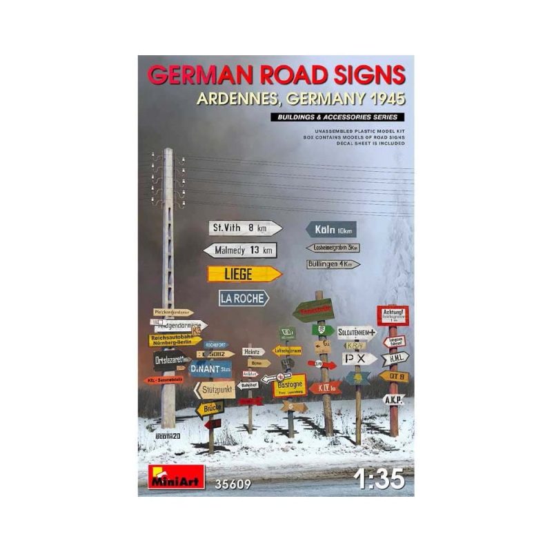 Miniart German Road Signs WWII (Ardennes. 1945) (1/35) 35609