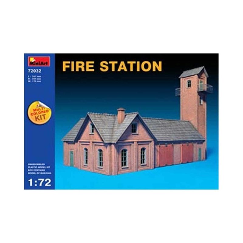 Miniart Fire Station (Multi Coloured Kit) (1/72) 72032