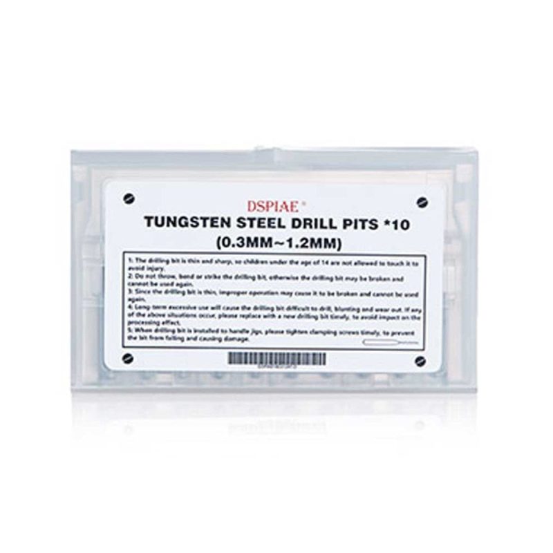 DSPIAE Tungsten Steel Drill Bit Set (0.3-1.2mm)