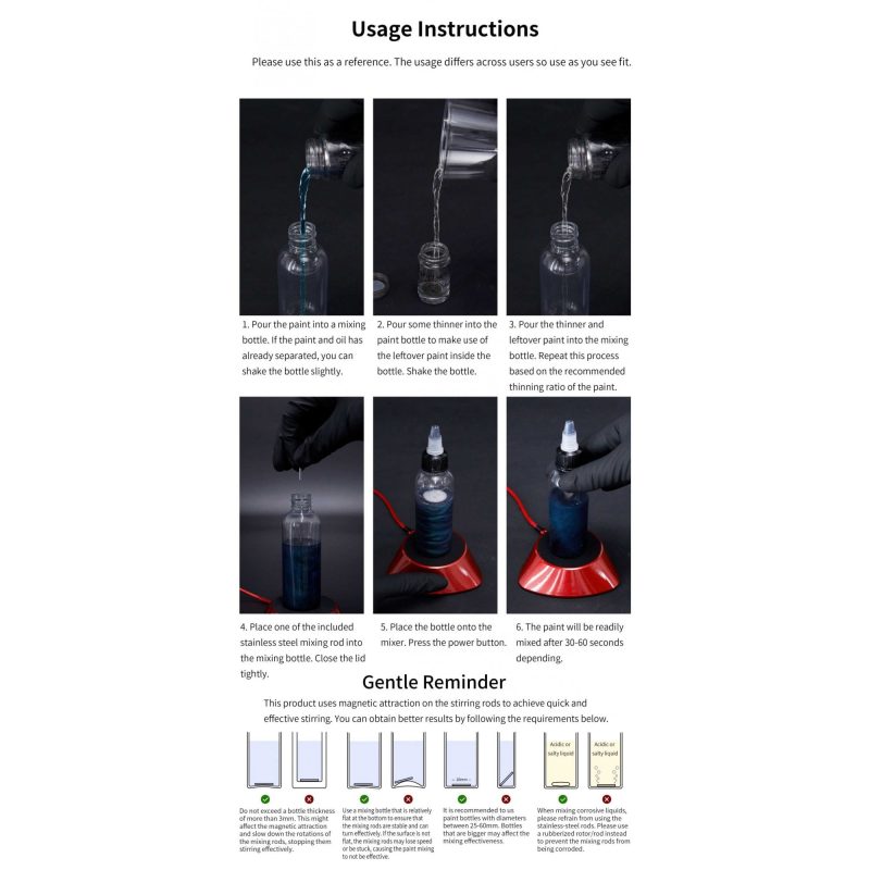 DSPIAE Portable Magnetic Paint Mixer MS-01