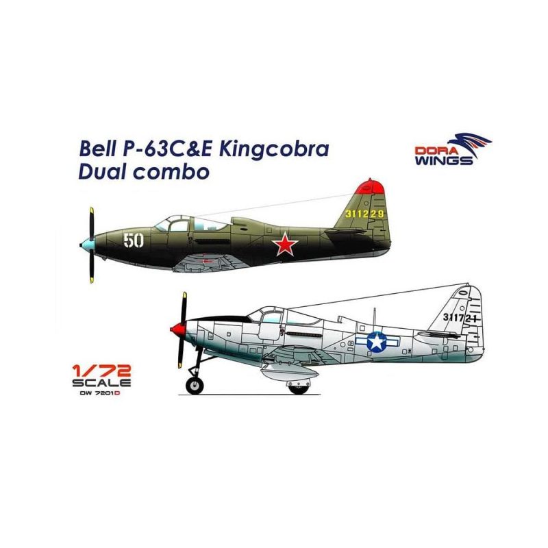 1/72 Bell P-63C&E Kingcobra Dual combo (2 in 1) Dora Wings K7201D