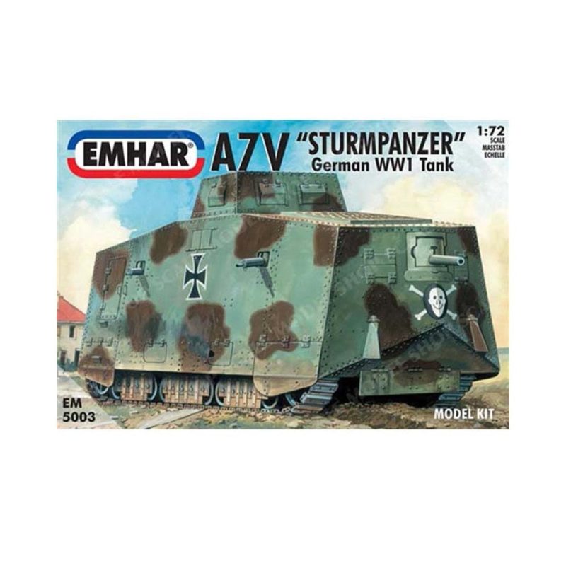 1/72 A7V "Sturmpanzer" German WWI Tank EM5003 Emhar EM5003